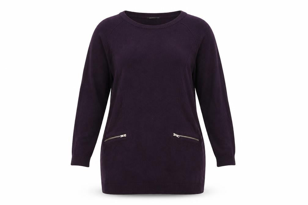 Warehouse Womens Purple  Knit Pullover Jumper Size 12