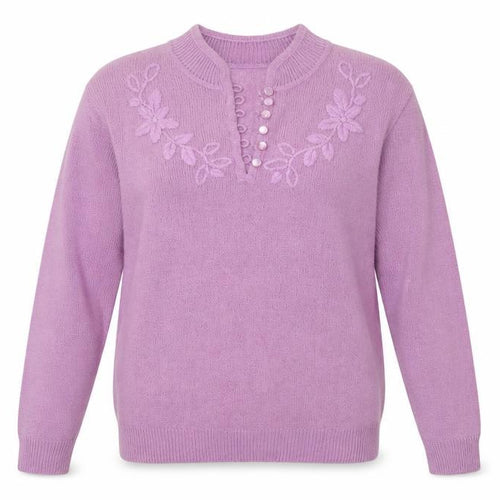Charmance Womens Purple  Knit Pullover Jumper Size 10