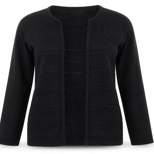 Reflect Womens Black  Knit Pullover Jumper Size L