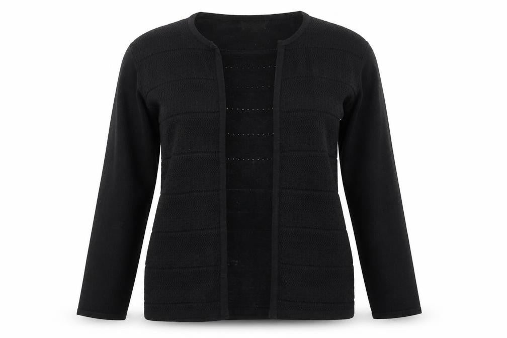 Reflect Womens Black  Knit Pullover Jumper Size L