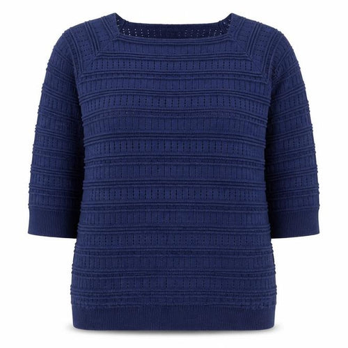 Mia Moda Womens Blue  Knit Pullover Jumper Size XL