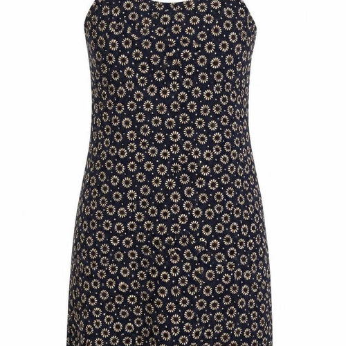 In Sync Womens Blue Floral  Tank Dress  Size S
