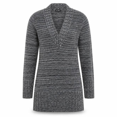 Logo Womens Grey  Knit Pullover Jumper Size M
