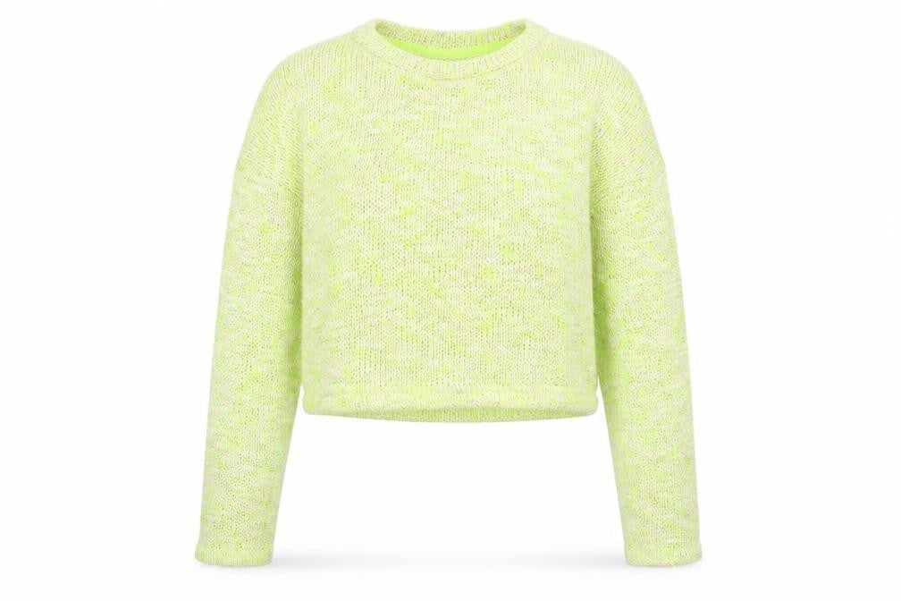 Front view of New Look girls’ yellow jumper, size 12-13, years