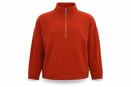 Front view of Primark women’s orange jacket, size UK 12