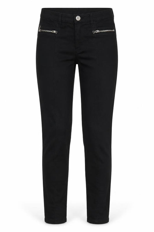Front view of H&M girls’ black cropped jeans, size 11, years