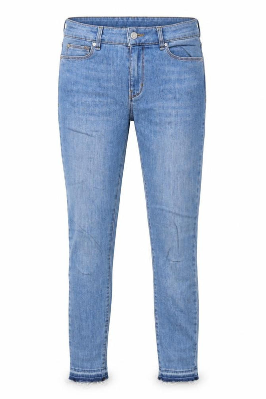 Front view of Ivy women’s blue skinny jeans, size UK 26, 29-inch leg