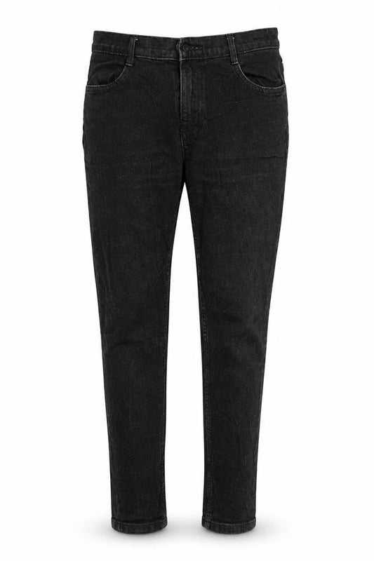 Front view of Marks & Spencer women’s black skinny jeans, size UK 12, 27-inch leg
