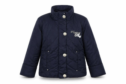 Front view of Mayoral girls’ blue jacket, size S