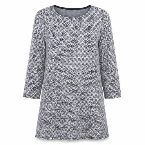 Zuiki Womens Blue Geometric  Pullover Jumper Size S