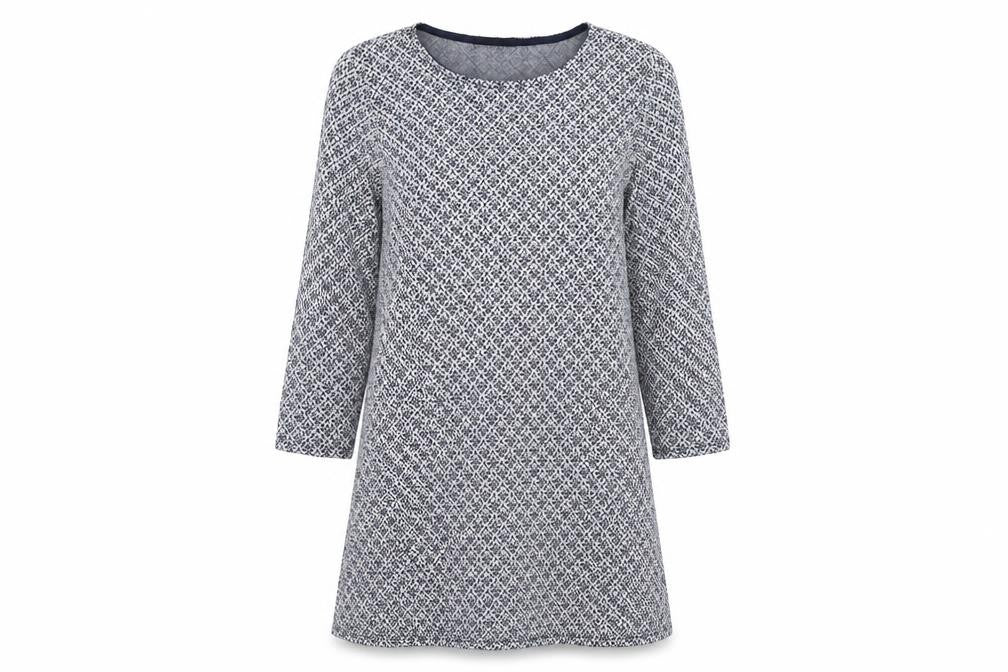 Zuiki Womens Blue Geometric  Pullover Jumper Size S