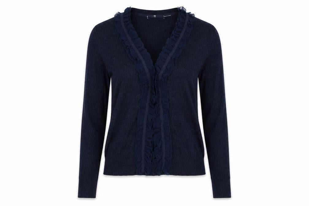 Preworn Womens Blue  Knit Cardigan Jumper Size M