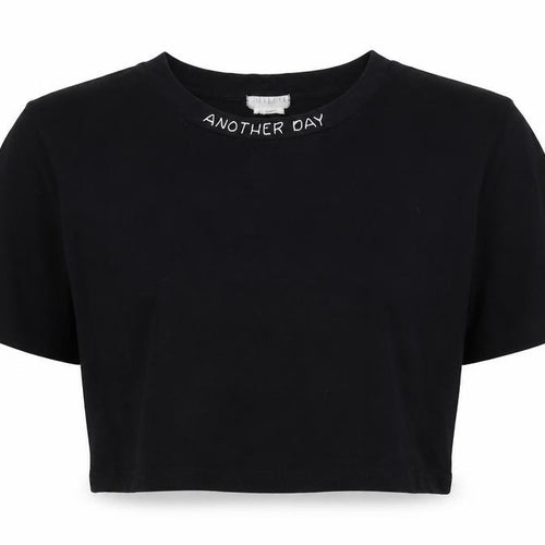 Cooperative Womens Black   Cropped T-Shirt Size M