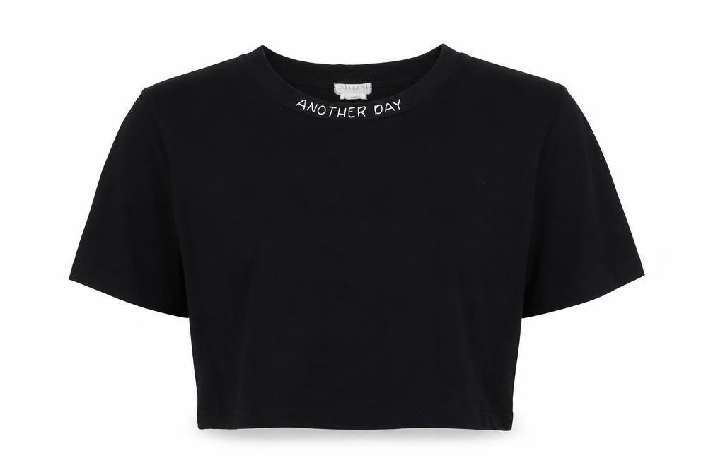 Cooperative Womens Black   Cropped T-Shirt Size M
