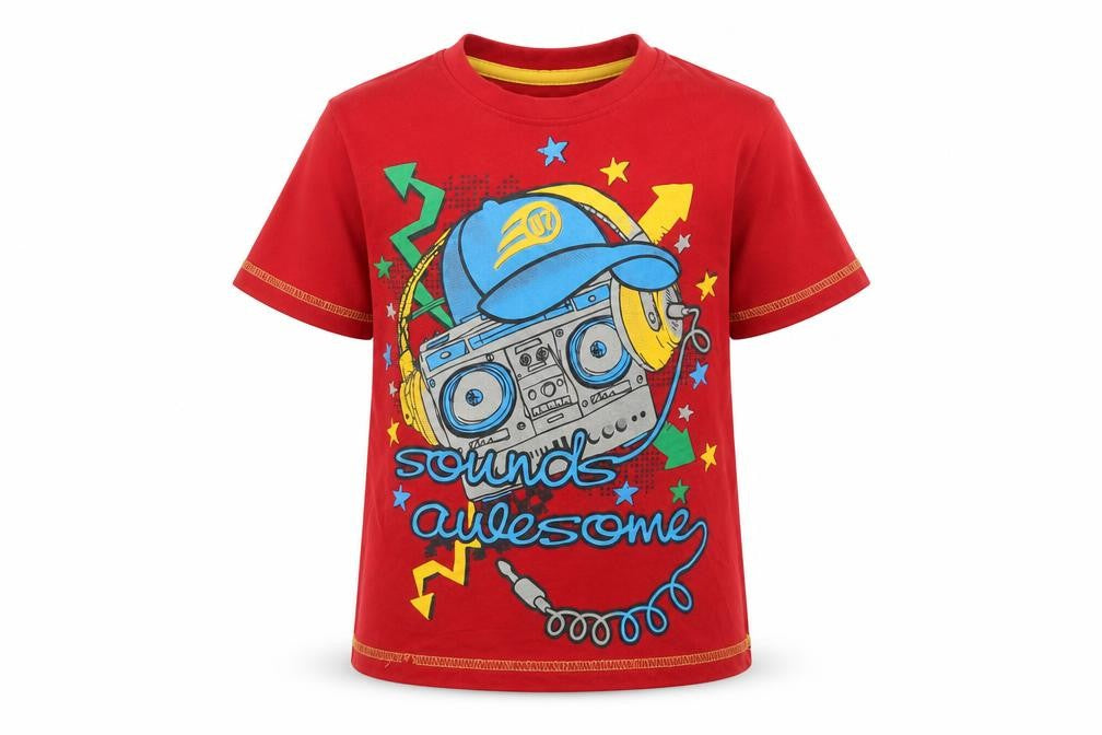 St Bernard Boys Red   Basic T-Shirt Size 5 Years