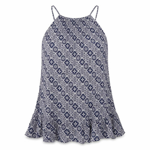 m&s Womens Blue Floral  Basic Blouse Size 10