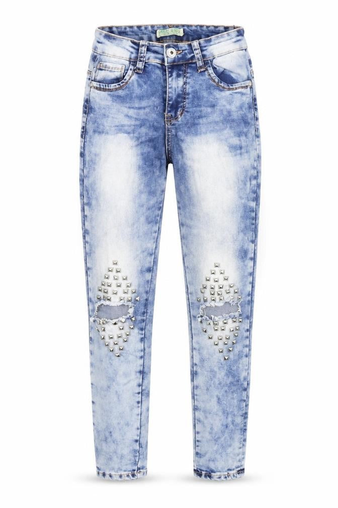 Miss RJ Womens Blue   Skinny Jeans Size 24 in L25 in - Studs on knees