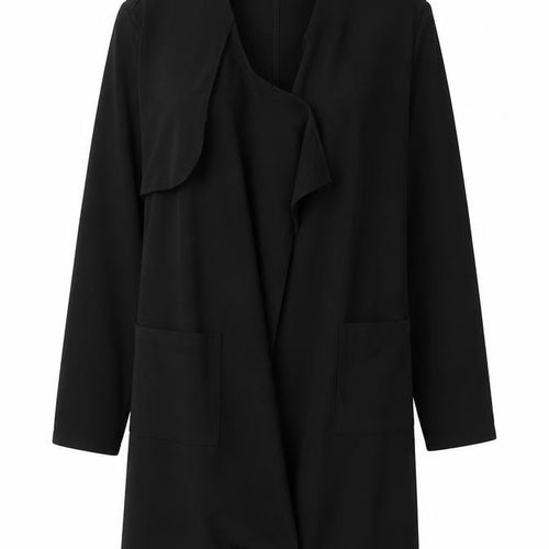 Boohoo Womens Black   Overcoat Coat Size M