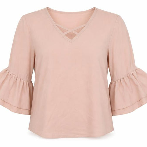 Select Womens Pink  Chiffon Basic Blouse Size 10