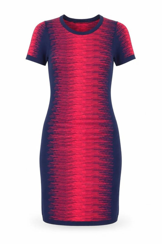 Front view of french connBLUE women’s silver t-shirt dress, size UK 8