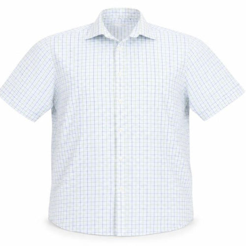 BHS Mens Blue Check   Button-Up Size 16