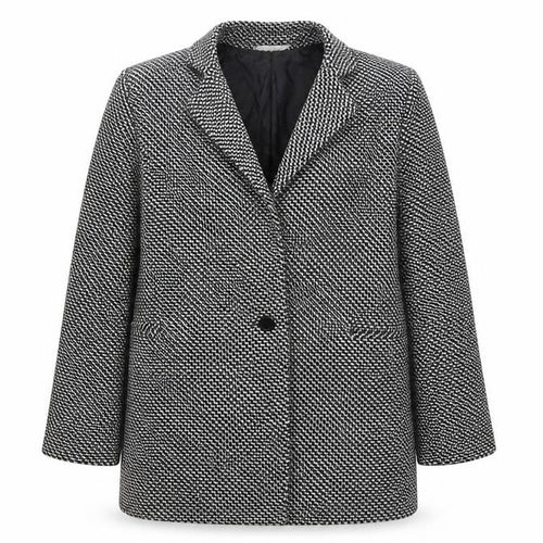 Preworn Womens Black Geometric  Jacket  Size XL
