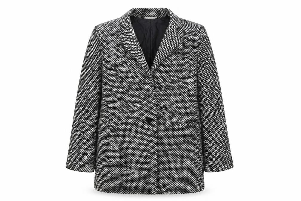Preworn Womens Black Geometric  Jacket  Size XL
