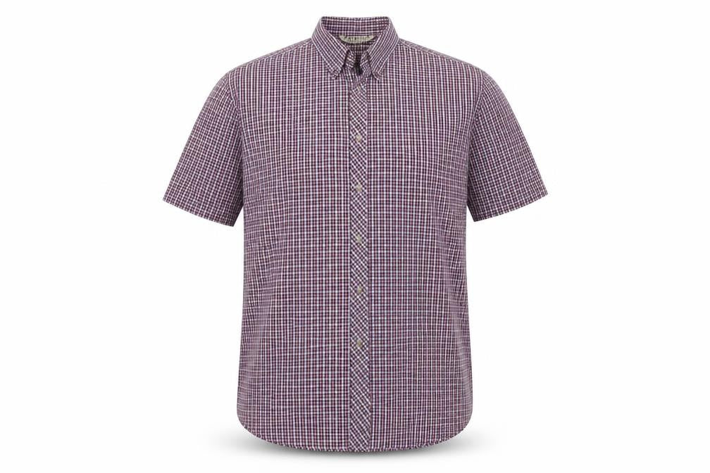Giorgio Mens Red Check   Button-Up Size L