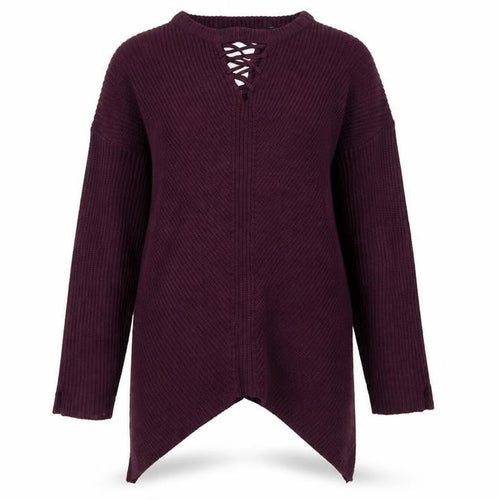 Select Womens Purple  Knit Pullover Jumper Size 8  - Burgundy