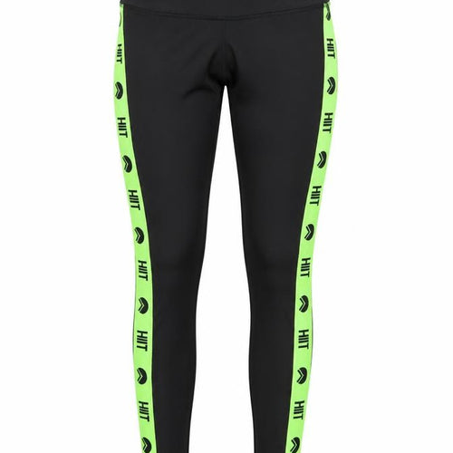 HIIT Womens Black Striped  Compression Leggings Size S L25 in