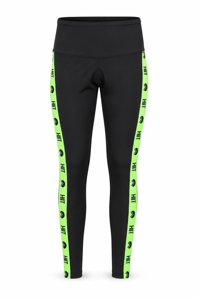 HIIT Womens Black Striped  Compression Leggings Size S L25 in