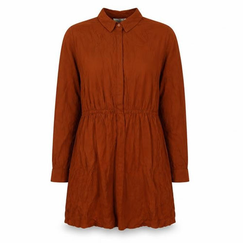 Elenza Womens Brown   Shirt Dress  Size S