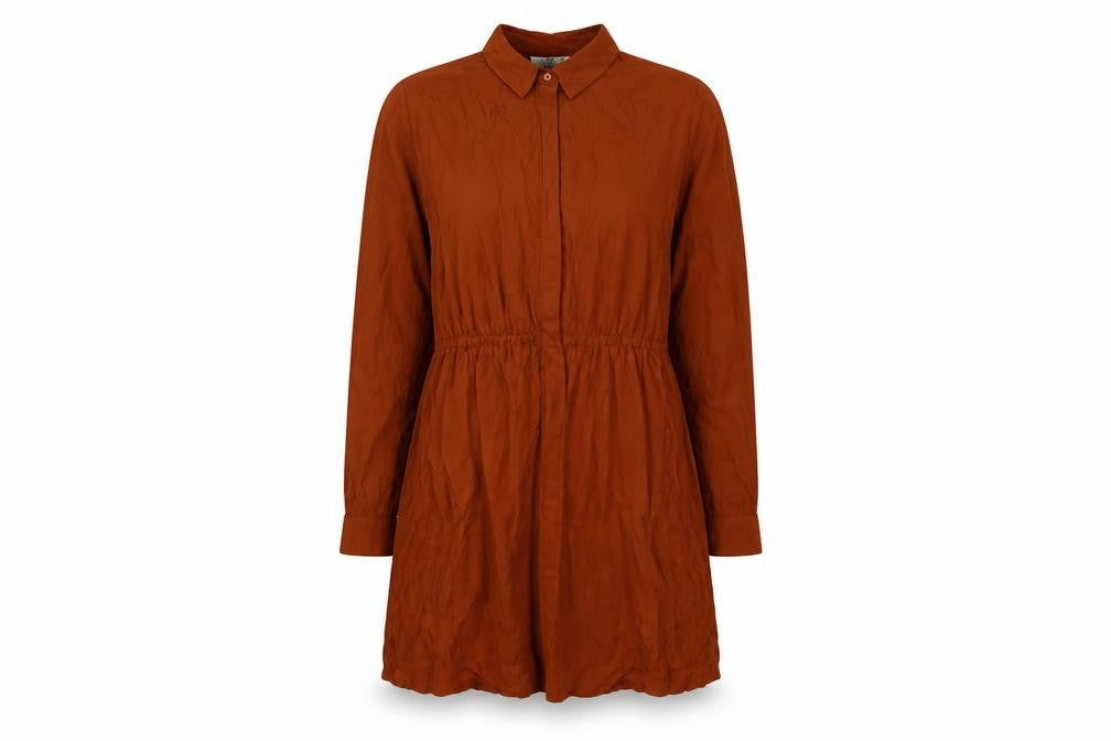 Elenza Womens Brown   Shirt Dress  Size S