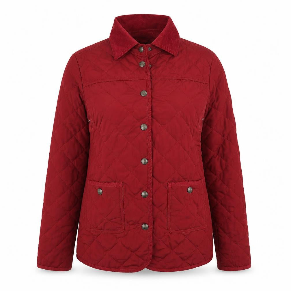 Denim Co Womens Red   Quilted Coat Size 8