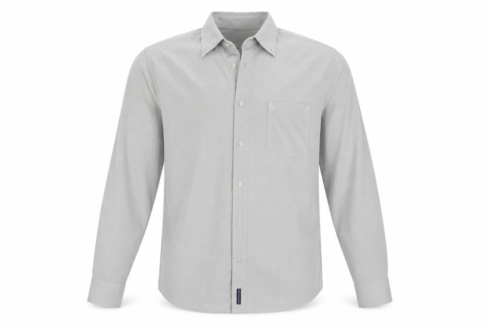 Chapter & Verse Mens Grey Check   Button-Up Size L