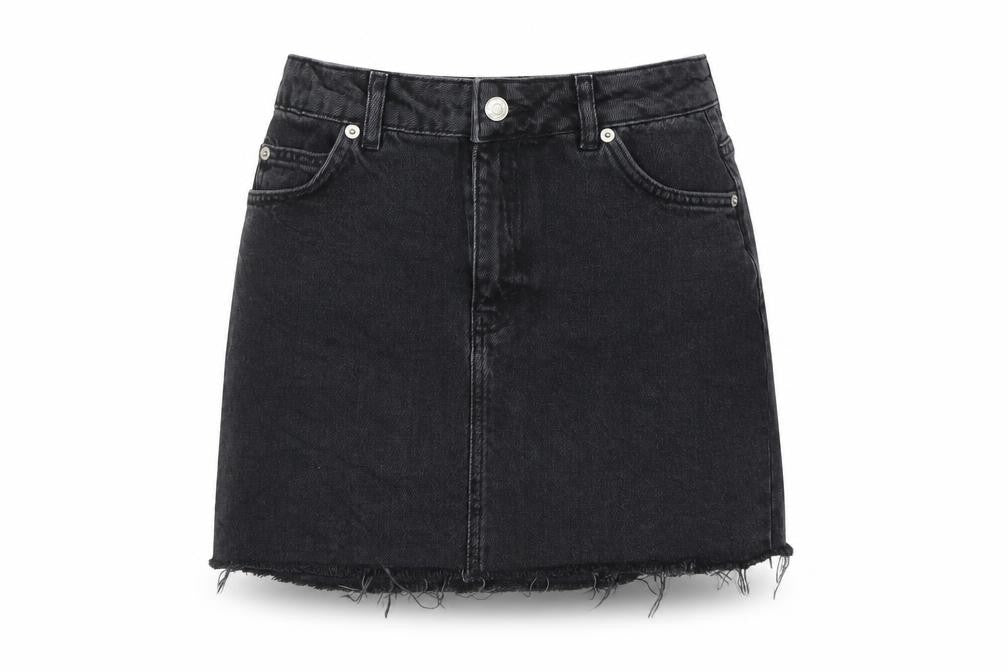 Topshop Womens Black   A-Line Skirt Size 8