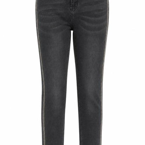 Toxik3 Womens Grey Striped Denim Skinny Jeans Size 10 L29 in