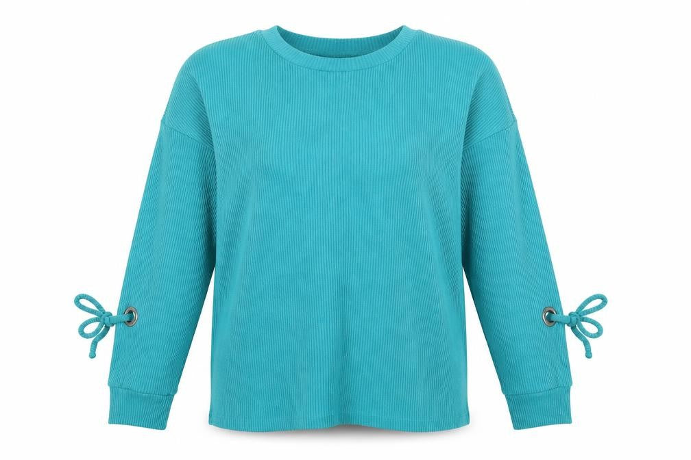 Papaya Womens Blue  Knit Pullover Jumper Size 8  - Tie Detail