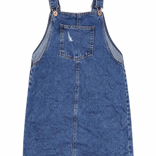 Denim & Co. Girls Blue   Dungaree One-Piece Size 11 Years