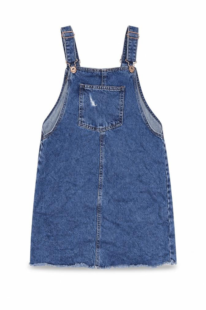 Denim & Co. Girls Blue   Dungaree One-Piece Size 11 Years