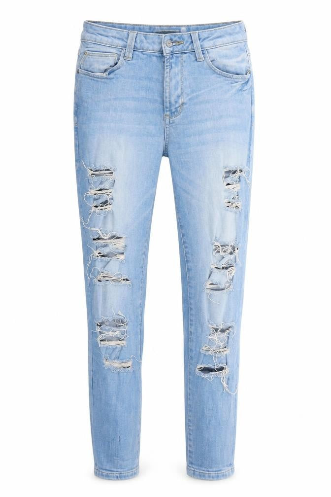 Denim & Co. Womens Blue   Cropped Jeans Size 10 L28 in