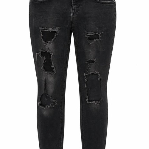 Denim & Co. Womens Black  Canvas Skinny Jeans Size 10 L29 in