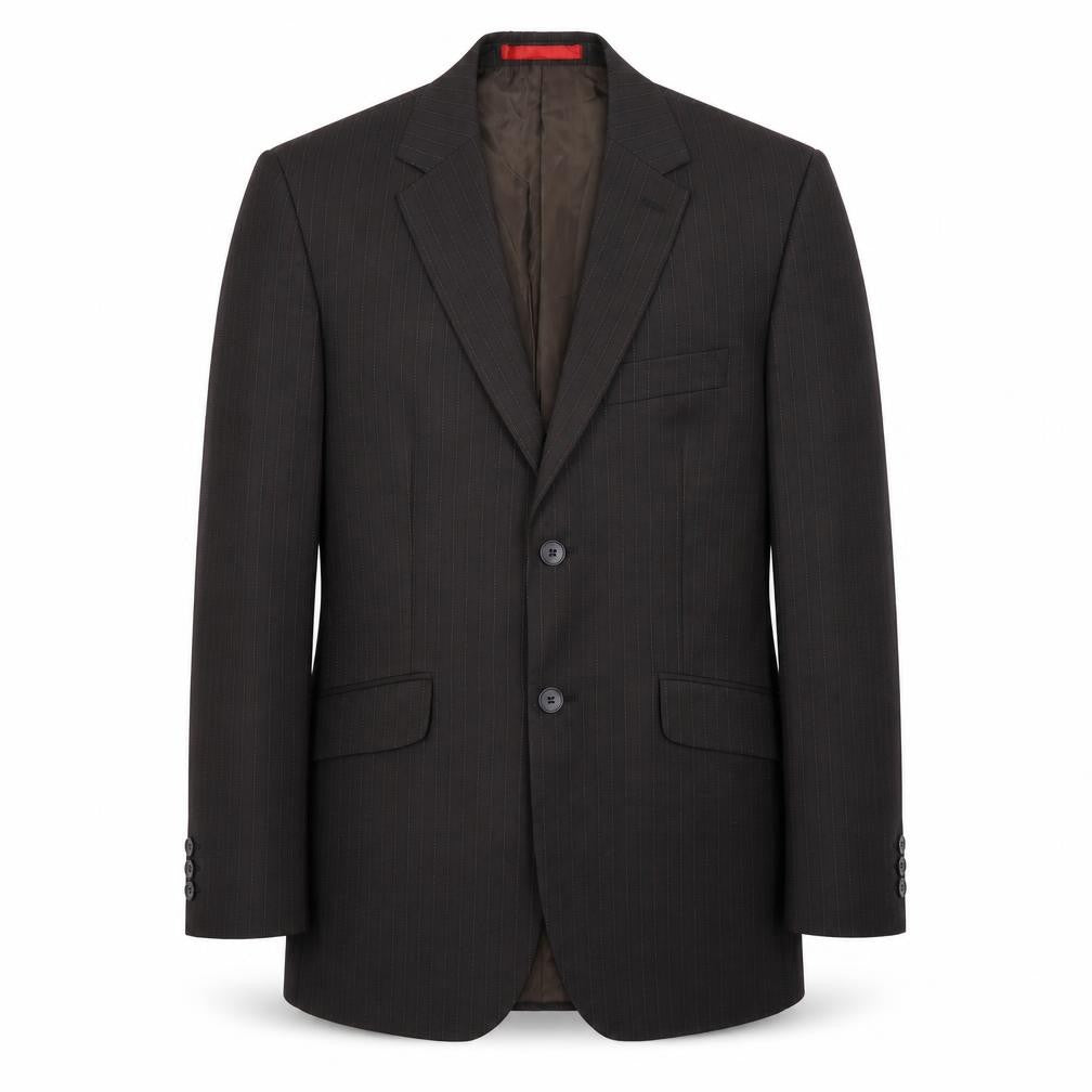 Burton Mens Black Striped  Jacket Suit Jacket Size 38