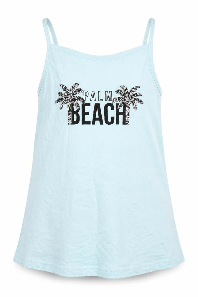 PEP & cO Girls Blue   Top Pyjama Top Size 8-9 Years  - palm beach