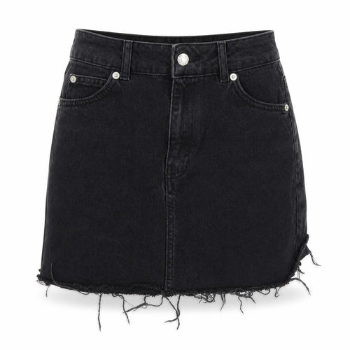 Topshop Womens Black  Denim Mini Skirt Size 6
