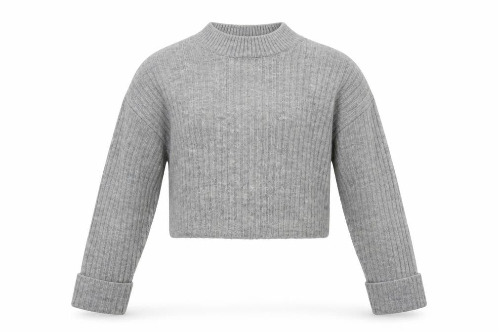 Front view of New Look girls’ grey jumper, size 12-13, years