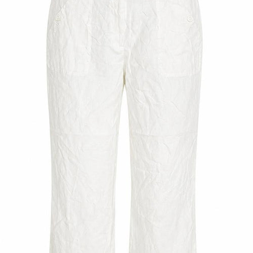Michelle Womens White   Cropped Trousers Size 10 L23 in