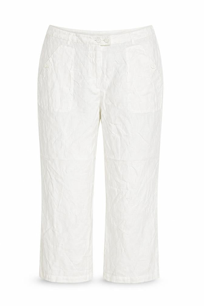 Michelle Womens White   Cropped Trousers Size 10 L23 in