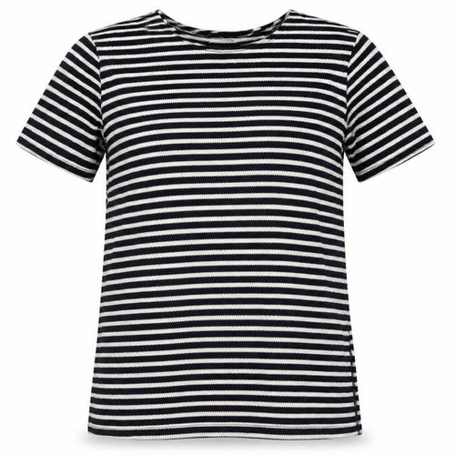 Glamorous Womens Blue Striped  Basic T-Shirt Size S