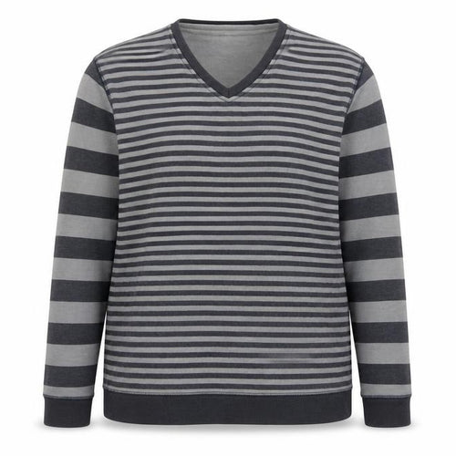 Easy Womens Blue Striped  Pullover Jumper Size 2XL
